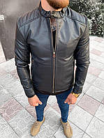 Мужская куртка мотоциклетка M469 черная