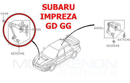 Тяга датчика положення кузова Subaru Impreza (2000 -2007) 84021FE000, 84021SA000, передня тяжка коректора фар AFS, фото 3