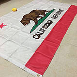 Прапор штату Каліфорнія 153см/93см (Новий в упаковці) Flag of California, фото 4