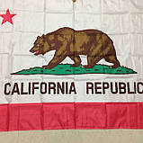 Прапор штату Каліфорнія 153см/93см (Новий в упаковці) Flag of California, фото 5