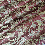 Комплект штор із ламбрекеном Бароко. Колір — Бордовий, фото 3
