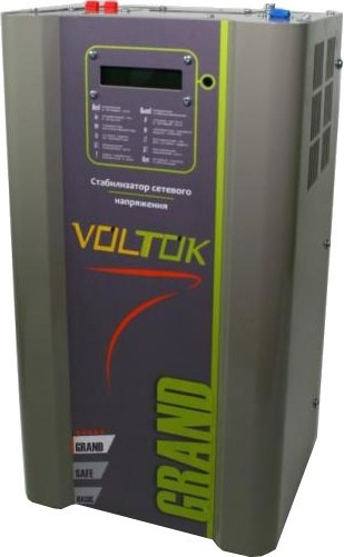 Стабілізатор напруги Voltok Grand plus SRKL16-9000 - для будинку, дачі, квартири, Однофазний