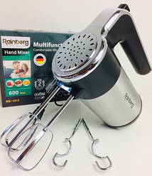 Міксер ручний Rainberg RB-1012 (5 швидкостей, 2 насадки) 600W