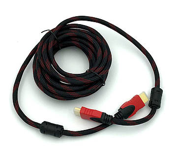 HDMI кабель V1.4 Nylon 5.0 м Black/Red