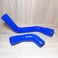 Патрубок радиатора силикон синий с утолщением Газель Рута Бизнес дв.Cummins ISF 2.8 (с 05.2012г) н/о компл 2