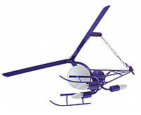 Люстра кованая детская Вертолет 4 лампы Фиолетовый