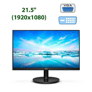 Новий монитор Philips 220V8L / 21.5" (1920x1080) VA W-LED / DVI-D, VGA, фото 2