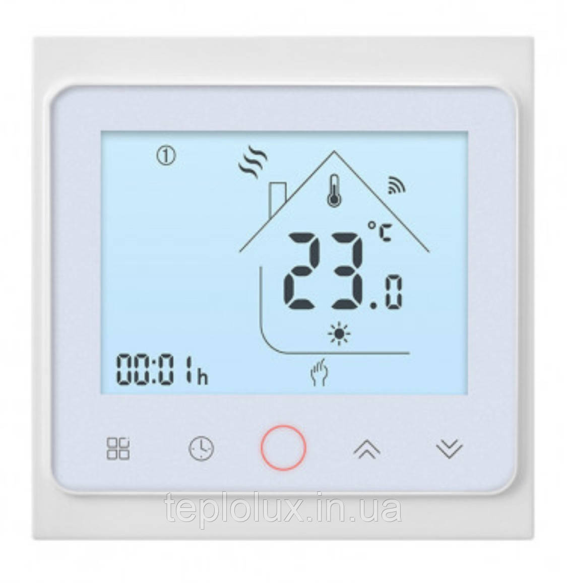 Програмований терморегулятор Ecoset PWT-002 з датчиком температури (3 м) білий, фото 1