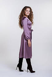 Жіноче атласне плаття темно-бузкове останнє S