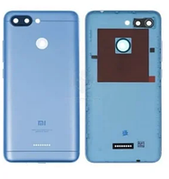 Задня кришка Xiaomi Redmi 6 Global version на 2 Sim картки чорна + скло камери