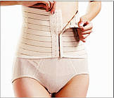 Стягуючий пояс, корсет на гачках, бежевий корсет, бандаж, корсет після операції, (5102)