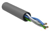 Itk Кабель зв'язку вита пара u/utp, кат.5E 2х2х24 (0,51мм) awg solid, pvc, 500м, сірий, [lc1-c5e02-111]