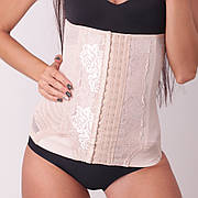 Корсет високий післяпологовий стягуючий, гарний корсет, ажурний корсет, корсет з вишивкою (5103)