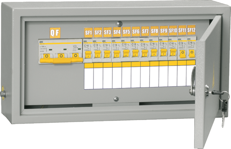 Розподільчий щит 12 модулів IP31 36 УХЛ4 [MSM10-3N-12-31-U] ОЩВ-3-63-12-0 УЕК, фото 1