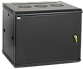 Шафа настінна 19" 6U 600x600мм металеві двері чорна [LWR5-06U66-MF] LINEA W UEC