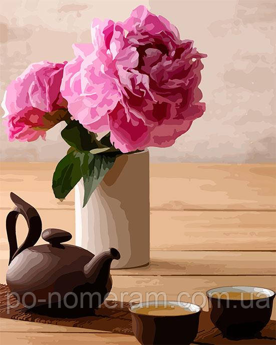 Акційна Розмальовка по номерах ArtCraft Чайна церемонія (ACR-12122-AC) 40 х 50 см, фото 1