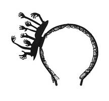 Обруч на Хелловін на голову Руки one size чорний