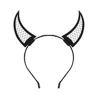 Обруч на Хелловін Ріжки унісекс one size чорний