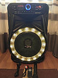 Колонка на акумуляторі з бездротовим мікрофоном ZPX ZX-7772/200W (USB/Bluetooth/FM/TWS), фото 8