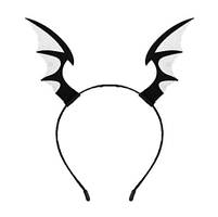 Обруч на Хелловін Крила Кажана one size чорний