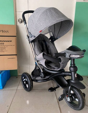 Велосипед триколісний дитячий Crosser T-350 Eco (музика, світло, колеса EVA), фото 1