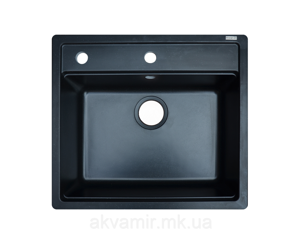 Кухонна мийка Borgio (граніт) Q 570x510 (чорний), фото 1
