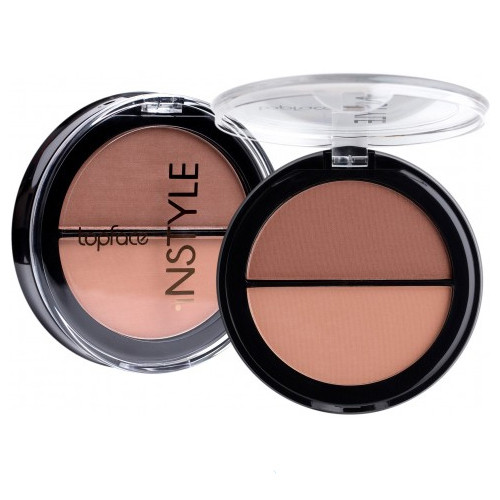 Подвійні рум'яна для обличчя Topface Twin Blush on Instyle PT353 Тон 007 Шиммерный