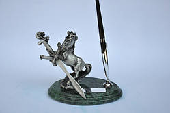 Настільний мармуровий набір (Фігура коня з мечем) Penstand 6184