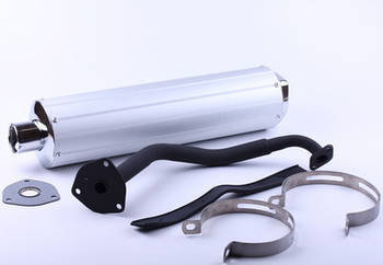 Глушник комплект (коліно, хомути 2 шт.) - 50-80CC