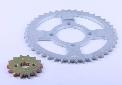 Зірка задня + передня 41Т/14Т 428H — Альфа, фото 1