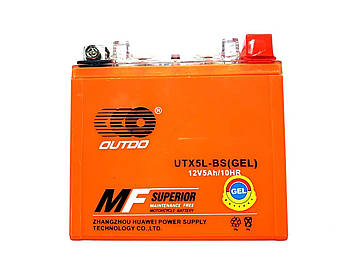 Акумулятор 12V 5Аһ YTX5L-BS (гелевий) низький 110*105*67