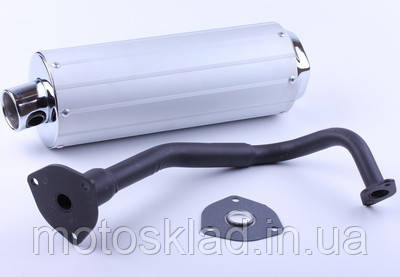 Глушник комплект (коліно, прокладки) — 50CC4T