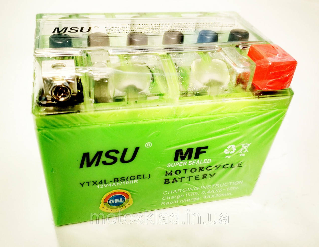Гелевий акумулятор 12 V 4 Ah YTX4L-BS