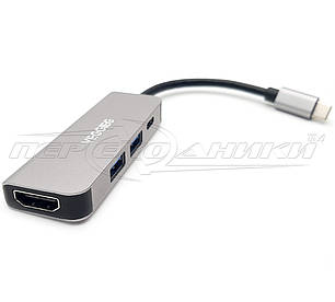 Конвертер Type-C to HDMI + 2*USB 3.0+Type-C Female, фото 2