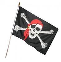 Прапор піратський з ручкою (55 см) Веселий Роджер (45*30 см) ABC