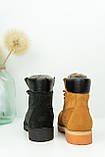 Черевики зимові Timberland жіночі на хутрі чорні (тимберленд), фото 6