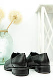 Туфлі жіночі чорні натуральна шкіра на низьких підборах осінь весна, фото 7