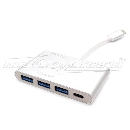 HUB Type-C to 3-Port USB 3.0 + Type-C female, (преміум), фото 1