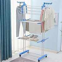 Багатоярусна сушарка для білизни, речей, одягу Garment rack with wheels складна