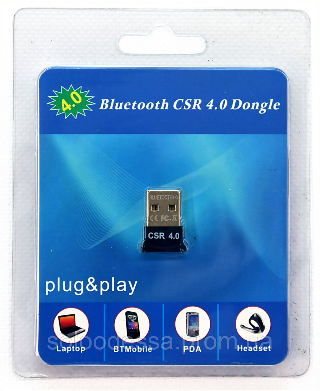 Bluetooth-адаптер USB v4.0 HQ-Tech BT4-S1 Qualcomm CSR8510 - фото 1 - id-p1239650518