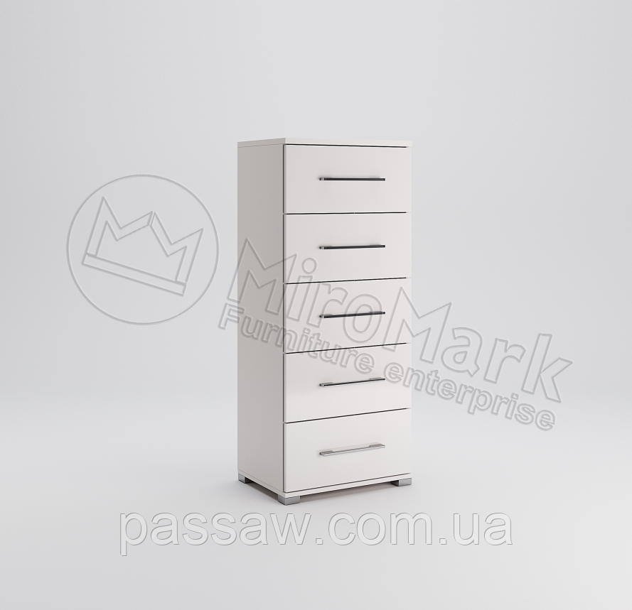 Комод 5 шх "Family Глянець Білий" FM-65-WB