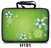 Кейс для нетбука планшета 10.2" HQ-Tech H191 "Абстракция цветы зеленые" картинка с фотографическим качеством