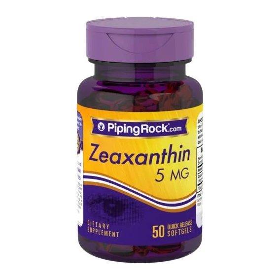 Piping Rock Zeaxanthin 5 мг 50 Softgels зеаксантин для підтримки та поліпшення здоров'я очей