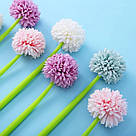 Гелева ручка синя Квітка Півонії, фото 7