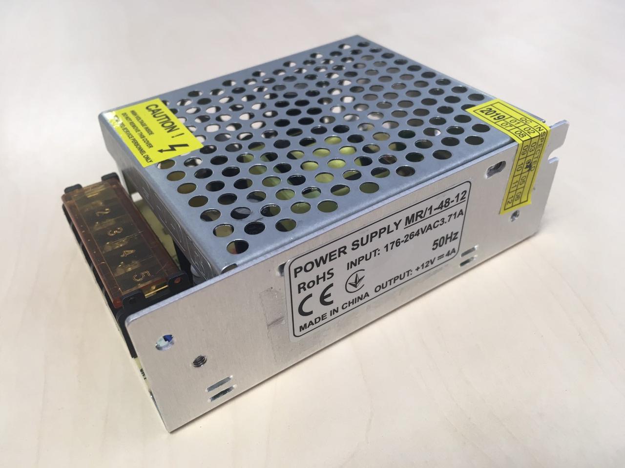 Блок живлення 12V MN-12-48W 4A IP20, фото 1