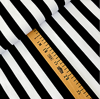 Польська бавовняна тканина "широка чорна Смужка на білому", фото 3