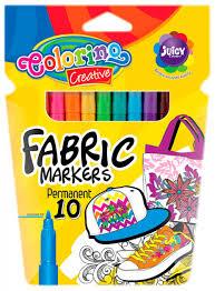 Маркери для тканини Colorino Creative 10 кольорів 10 шт