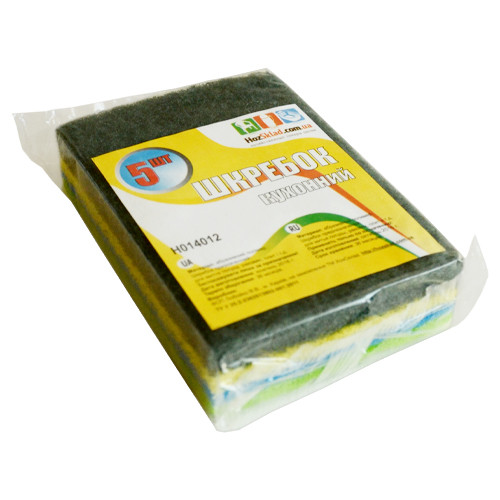 Шкребок кухонний із фібри — 5 шт., фото 1