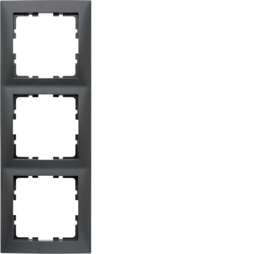 Рамка потрійна HAGER-BERKER антрацит S.1