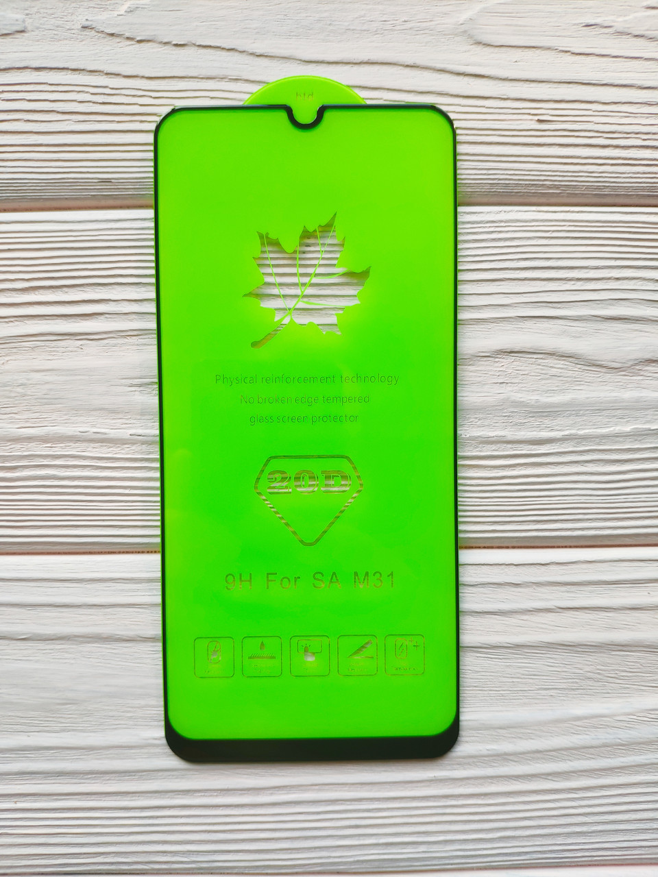 Захисне скло 20D для Samsung M31 2020 / M315F Full Glue Чорне
